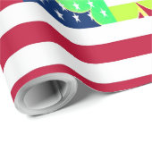 St. Patrick USA Ireland Shamrock American Flag Cadeaupapier (Rol Hoek)