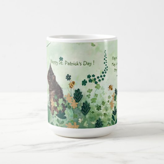 ST. Patrick Vakantie Mok met kat en muis (Center)