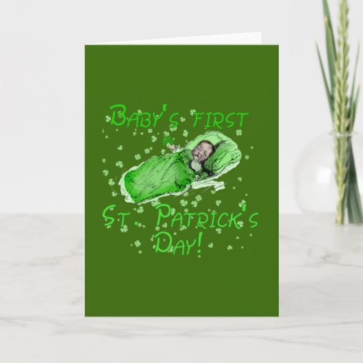 St. Patrick van de baby de Eerste T-shirts van de  Kaart (Voorkant)