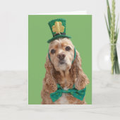St. Patrick van de cocker-spaniël het Wenskaart Kaart (Voorkant)