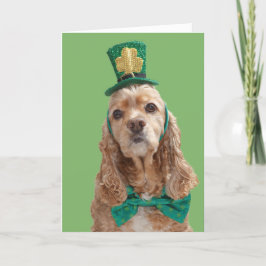 St. Patrick van de cocker-spaniël het Wenskaart Kaart
