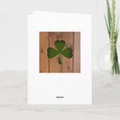 St. Patrick van de douane het Rustieke Wenskaart Kaart (Achterkant)