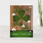 St. Patrick van de douane het Rustieke Wenskaart Kaart (Voorkant)