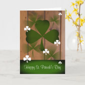 St. Patrick van de douane het Rustieke Wenskaart Kaart (Gele Bloem)