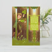 St. Patrick van de kabouter de BosUitnodiging van Kaart (Staand voorkant)