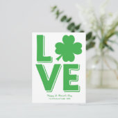 St. Patrick van de Klaver van de liefde Ierse Dag Briefkaart (Staand voorkant)