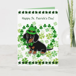 St. Patrick van de zwarte en Tan Dachsund de Kaart