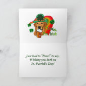 St. Patrick van het golden retriever Dag Kaart (Binnen)
