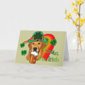 St. Patrick van het golden retriever Dag Kaart (Gele Bloem)