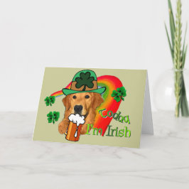 St. Patrick van het golden retriever Dag Kaart