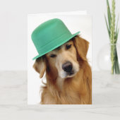 St. Patrick van het golden retriever Dag Kaart (Voorkant)