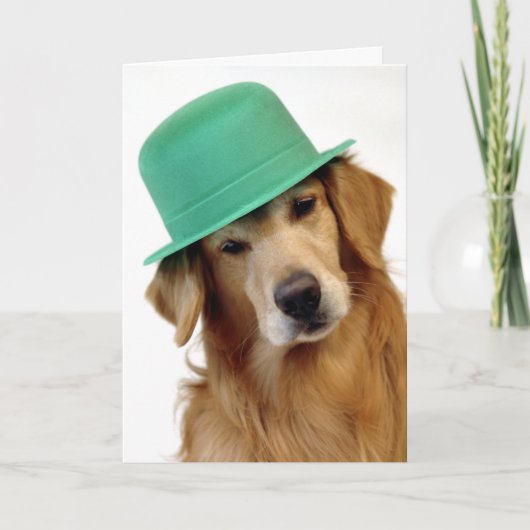St. Patrick van het golden retriever Dag Kaart (Voorkant)