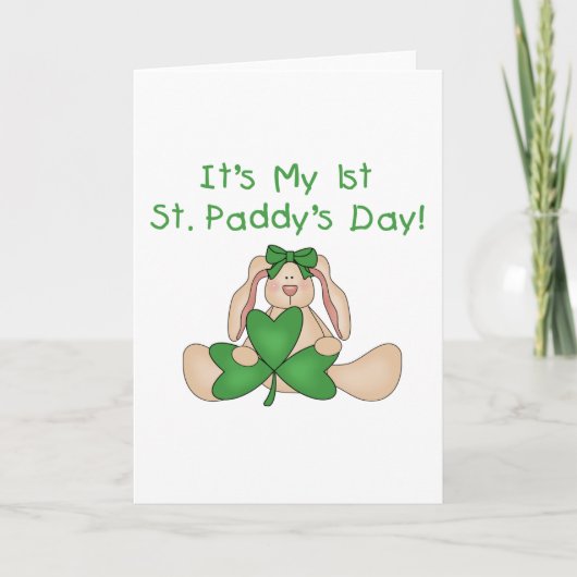 St. Patrick van het konijntje de de 1st T-shirts Kaart (Voorkant)