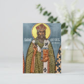 St. Patrick van Ierland Orthodox Christelijk Icoon Briefkaart (Staand voorkant)