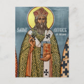 St. Patrick van Ierland Orthodox Christelijk Icoon Briefkaart (Voorkant)