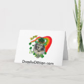 St Patrick van Keeshond Dag Kaart (Achterkant)