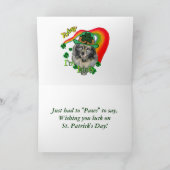 St Patrick van Keeshond Dag Kaart (Binnen)