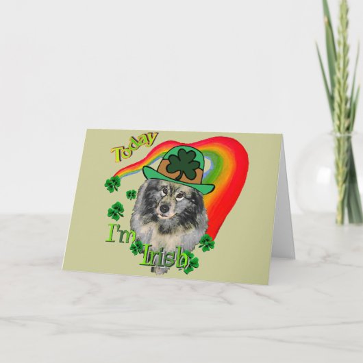 St Patrick van Keeshond Dag Kaart (Voorkant)