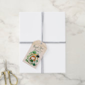 St. Patrick Verjaardagsmeisje Shamrock Glitter Cadeaulabel (Met Touw)