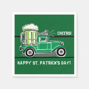 St Patrick Vintage Vrachtwagen van het Bier van de Servetten