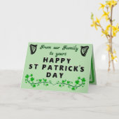 St. Patrick Vouwbare Wenskaart Kaart (Gele Bloem)