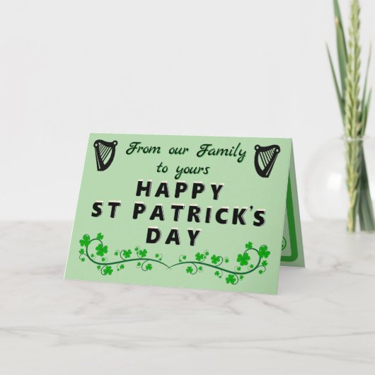 St. Patrick Vouwbare Wenskaart Kaart (Voorkant)