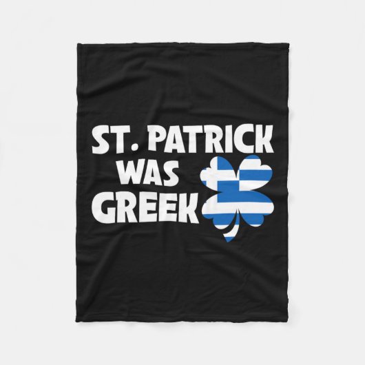 St Patrick was de Griekse vlag van patriottische p Fleece Deken (Voorkant)