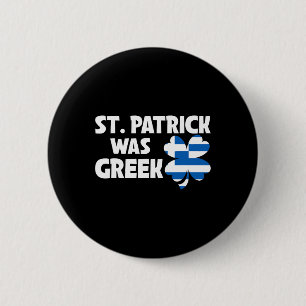 St Patrick was de Griekse vlag van patriottische p Ronde Button 5,7 Cm