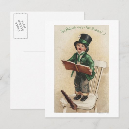St. Patrick was een Gentleman Briefkaart (Voorkant / Achterkant)