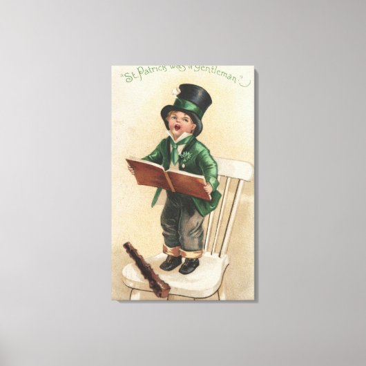 St. Patrick was een Gentleman Canvas Afdruk (Voorkant)