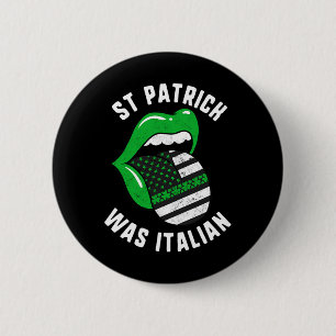 St Patrick was een Italiaanse groene lippen Amerik Ronde Button 5,7 Cm