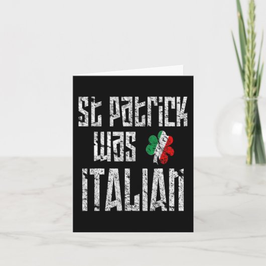 St. Patrick was een Italiaanse St. Patrick's Day e Kaart (Voorkant)