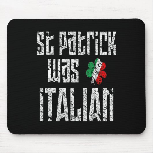 St. Patrick was een Italiaanse St. Patrick's Day e Muismat (Voorkant)