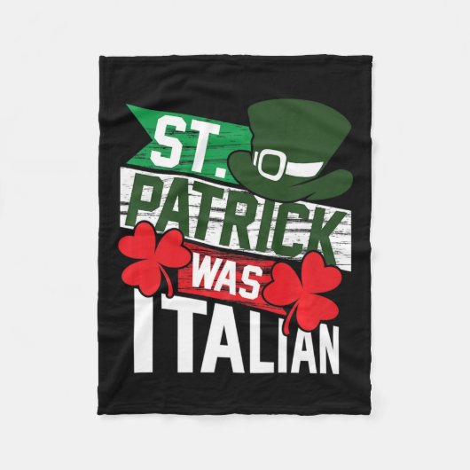 St. Patrick was Italiaans leuk St. Patrick's Day Fleece Deken (Voorkant)