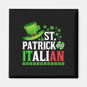 St Patrick was Italiaans Pet Clover van St Patrick Magneet