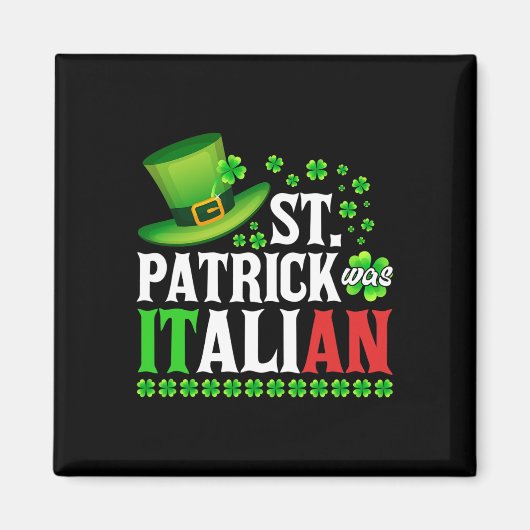 St Patrick was Italiaans Pet Clover van St Patrick Magneet (Voorkant)