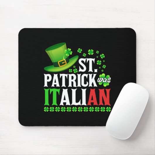 St Patrick was Italiaans Pet Clover van St Patrick Muismat (Met muis)