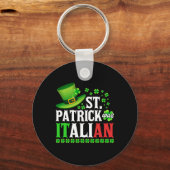 St Patrick was Italiaans Pet Clover van St Patrick Sleutelhanger (Voorkant)