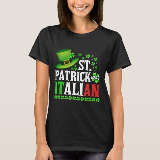 St Patrick was Italiaans Pet Clover van St Patrick T-shirt (Voorkant)