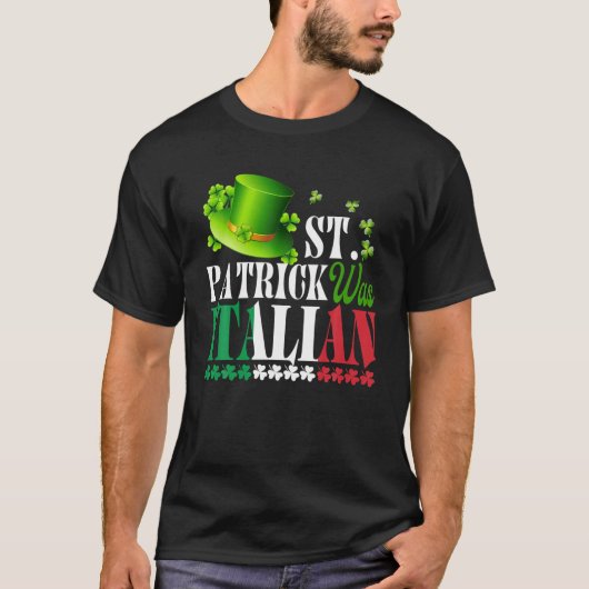 St Patrick was Italiaans Pet Clover van St Patrick T-shirt (Voorkant)