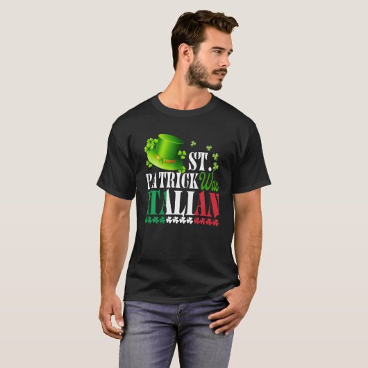 St Patrick was Italiaans Pet Clover van St Patrick T-shirt (Voorkant volledig)