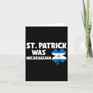 St Patrick Was Nicaraguaanse Vlag Patriottische St Kaart