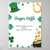 St Patrick Waterverf Baby shower luierloterij Poster (Voorkant)