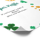 St Patrick Waterverf Baby shower luierloterij Poster (Hoek)