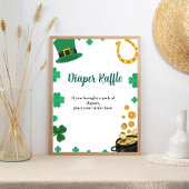 St Patrick Waterverf Baby shower luierloterij Poster
