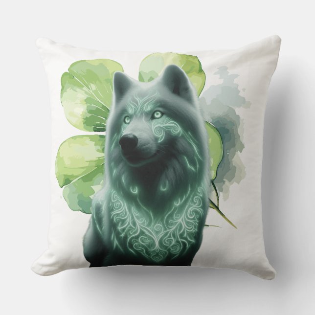 St Patrick Wolf Kussen (Voorkant)