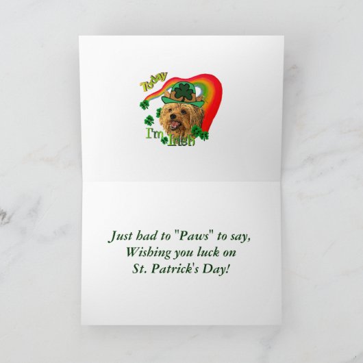 St. Patrick Yorkshire Terrier Kaart (Binnen)