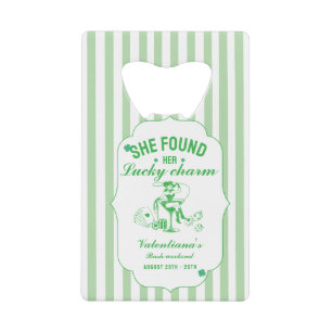 St. Patrick ze vond haar geluksbrenger vrijgezelle Creditkaart Flessenopener