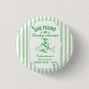 St. Patrick ze vond haar geluksbrenger vrijgezelle Ronde Button 3,2 Cm