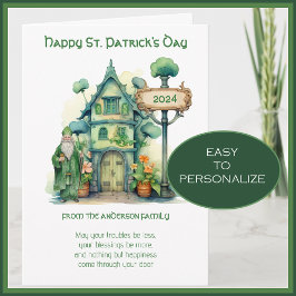 St. Patrick Zegen Gebed Whimsical  Kaart
